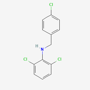 2,6-dichloro-N-[(4-chlorophenyl)methyl]aniline