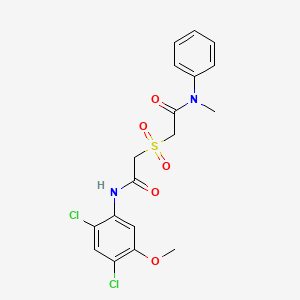 2-{[2-(2,4-dichloro-5-methoxyanilino)-2-oxoethyl]sulfonyl}-N-methyl-N-phenylacetamide