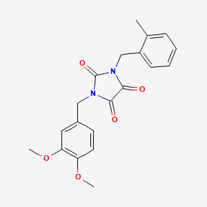 1-[(3,4-Dimethoxyphenyl)methyl]-3-[(2-methylphenyl)methyl]imidazolidine-2,4,5-trione