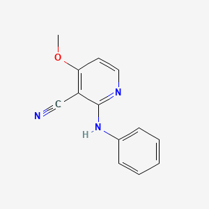 molecular formula C13H11N3O B3036415 2-苯胺基-4-甲氧基烟酰腈 CAS No. 341966-98-1