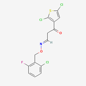 molecular formula C14H9Cl3FNO2S B3036422 3-(2,5-dichloro-3-thienyl)-3-oxopropanal O-(2-chloro-6-fluorobenzyl)oxime CAS No. 341967-48-4