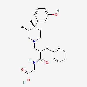 molecular formula C25H32N2O4 B3036423 2-[[2-苄基-3-[(3R,4R)-4-(3-羟基苯基)-3,4-二甲基哌啶-1-基]丙酰基]氨基]乙酸 CAS No. 342639-02-5