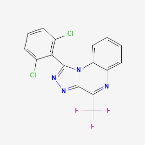 molecular formula C16H7Cl2F3N4 B3036425 1-(2,6-Dichlorophenyl)-4-(trifluoromethyl)[1,2,4]triazolo[4,3-a]quinoxaline CAS No. 343372-37-2