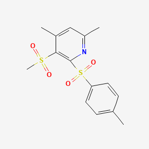 molecular formula C15H17NO4S2 B3036430 4,6-Dimethyl-2-[(4-methylphenyl)sulfonyl]-3-(methylsulfonyl)pyridine CAS No. 343372-80-5