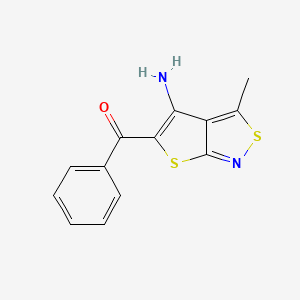 molecular formula C13H10N2OS2 B3036431 (4-Amino-3-methylthieno[2,3-c]isothiazol-5-yl)(phenyl)methanone CAS No. 343372-93-0