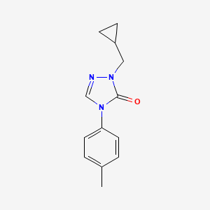 molecular formula C13H15N3O B3036435 2-(环丙基甲基)-4-(4-甲基苯基)-2,4-二氢-3H-1,2,4-三唑-3-酮 CAS No. 343373-43-3