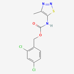 molecular formula C11H9Cl2N3O2S B3036437 2,4-dichlorobenzyl N-(4-methyl-1,2,3-thiadiazol-5-yl)carbamate CAS No. 343373-91-1