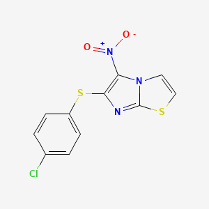 4-Chlorophenyl 5-nitroimidazo[2,1-b][1,3]thiazol-6-yl sulfide