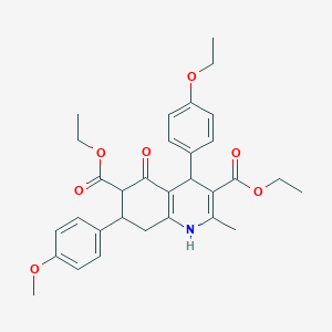 molecular formula C31H35NO7 B303647 Diethyl 4-(4-ethoxyphenyl)-7-(4-methoxyphenyl)-2-methyl-5-oxo-1,4,5,6,7,8-hexahydro-3,6-quinolinedicarboxylate 