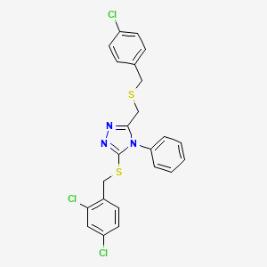 4-chlorobenzyl {5-[(2,4-dichlorobenzyl)sulfanyl]-4-phenyl-4H-1,2,4-triazol-3-yl}methyl sulfide