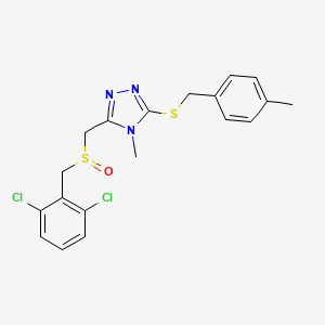 3-{[(2,6-dichlorobenzyl)sulfinyl]methyl}-4-methyl-5-[(4-methylbenzyl)sulfanyl]-4H-1,2,4-triazole