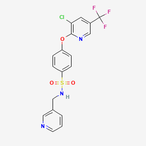 molecular formula C18H13ClF3N3O3S B3036483 4-((3-Chloro-5-(trifluoromethyl)-2-pyridinyl)oxy)-N-(3-pyridinylmethyl)benzenesulfonamide CAS No. 344278-26-8