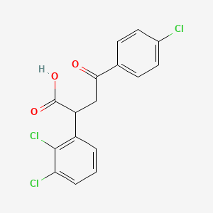 molecular formula C16H11Cl3O3 B3036487 4-(4-Chlorophenyl)-2-(2,3-dichlorophenyl)-4-oxobutanoic acid CAS No. 344280-44-0