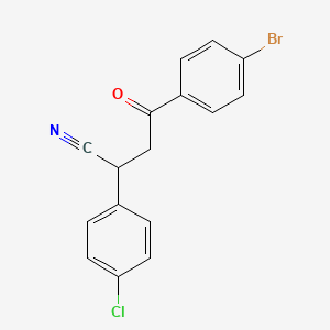 molecular formula C16H11BrClNO B3036489 4-(4-Bromophenyl)-2-(4-chlorophenyl)-4-oxobutanenitrile CAS No. 344281-57-8