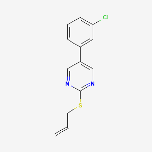 molecular formula C13H11ClN2S B3036491 2-(Allylsulfanyl)-5-(3-chlorophenyl)pyrimidine CAS No. 344282-01-5