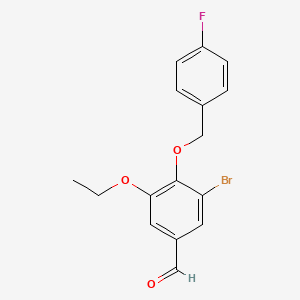 3-Bromo-5-ethoxy-4-[(4-fluorobenzyl)oxy]benzaldehyde
