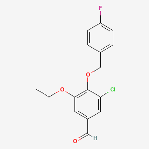 3-Chloro-5-ethoxy-4-[(4-fluorobenzyl)oxy]benzaldehyde