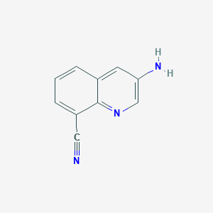 molecular formula C10H7N3 B3036509 3-氨基喹啉-8-腈 CAS No. 347146-19-4