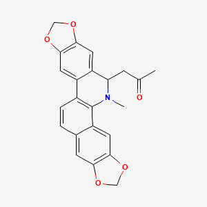 molecular formula C23H19NO5 B3036512 8-Acetonyldihydroavicine CAS No. 348098-59-9