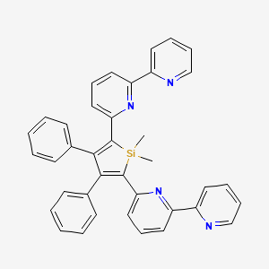 molecular formula C38H30N4Si B3036522 2,5-Bis(2,2'-bipyridin-6-yl)-1,1-dimethyl-3,4-diphenylsilole CAS No. 350042-00-1