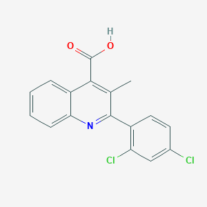 molecular formula C17H11Cl2NO2 B3036530 2-(2,4-二氯苯基)-3-甲基喹啉-4-羧酸 CAS No. 350997-47-6
