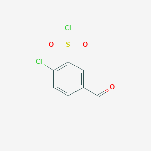 molecular formula C8H6Cl2O3S B3036532 5-Acetyl-2-chlorobenzene-1-sulfonyl chloride CAS No. 3511-47-5