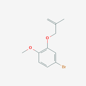molecular formula C11H13BrO2 B3036556 苯，4-溴-1-甲氧基-2-[(2-甲基-2-丙烯-1-基)氧基]- CAS No. 357980-61-1