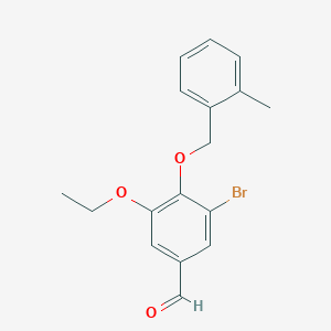 3-Bromo-5-ethoxy-4-[(2-methylbenzyl)oxy]benzaldehyde