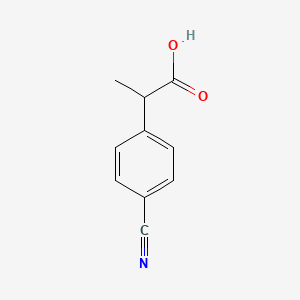 molecular formula C10H9NO2 B3036565 2-(4-Cyanophenyl)propanoic acid CAS No. 362052-00-4