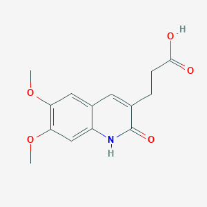 molecular formula C14H15NO5 B3036589 3-(6,7-Dimethoxy-2-oxo-1,2-dihydroquinolin-3-yl)propanoic acid CAS No. 37618-11-4