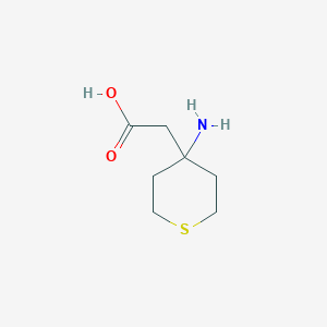 molecular formula C7H13NO2S B3036591 (4-aminotetrahydro-2H-thiopyran-4-yl)acetic acid CAS No. 37631-93-9