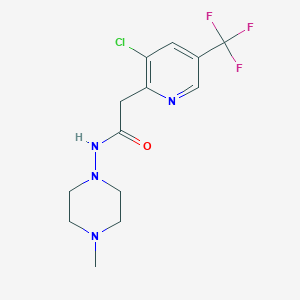 molecular formula C13H16ClF3N4O B3036608 2-[3-chloro-5-(trifluoromethyl)pyridin-2-yl]-N-(4-methylpiperazin-1-yl)acetamide CAS No. 383147-04-4
