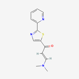molecular formula C13H13N3OS B3036614 (E)-3-(dimethylamino)-1-[2-(2-pyridinyl)-1,3-thiazol-5-yl]-2-propen-1-one CAS No. 383147-65-7