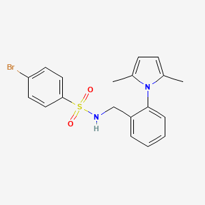 4-bromo-N-[[2-(2,5-dimethylpyrrol-1-yl)phenyl]methyl]benzenesulfonamide