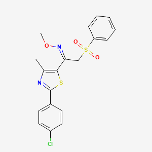 1-[2-(4-chlorophenyl)-4-methyl-1,3-thiazol-5-yl]-2-(phenylsulfonyl)-1-ethanone O-methyloxime