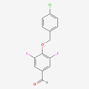 4-[(4-Chlorobenzyl)oxy]-3,5-diiodobenzaldehyde