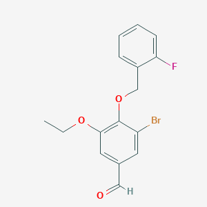 3-Bromo-5-ethoxy-4-[(2-fluorobenzyl)oxy]benzaldehyde