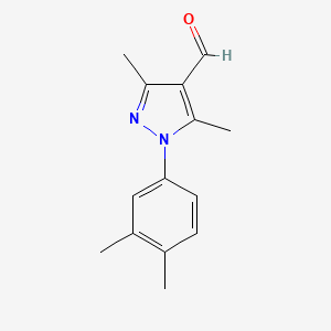 B3036627 1-(3,4-Dimethylphenyl)-3,5-dimethyl-1H-pyrazole-4-carbaldehyde CAS No. 385376-27-2