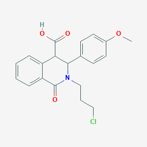 2-(3-Chloropropyl)-3-(4-methoxyphenyl)-1-oxo-1,2,3,4-tetrahydro-4-isoquinolinecarboxylic acid
