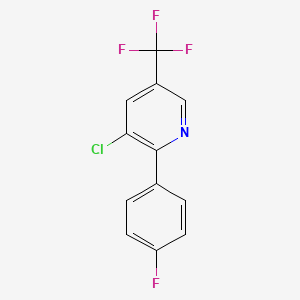 molecular formula C12H6ClF4N B3036633 3-Chloro-2-(4-fluorophenyl)-5-(trifluoromethyl)pyridine CAS No. 387827-68-1