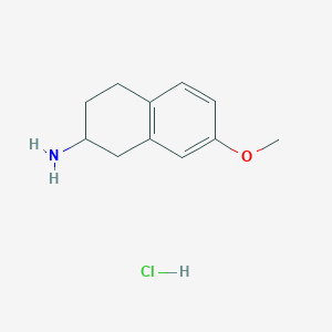 molecular formula C11H16ClNO B3036635 7-Methoxy-1,2,3,4-tetrahydronaphthalen-2-amine hydrochloride CAS No. 3880-78-2