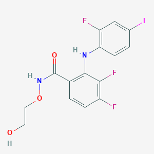 3,4-difluoro-2-[(2-fluoro-4-iodophenyl)amino]-N-(2-hydroxyethoxy)benzamide