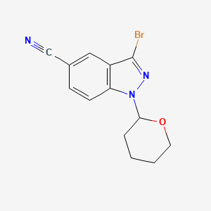 molecular formula C13H12BrN3O B3036652 3-Bromo-1-(tetrahydro-2H-pyran-2-yl)-1H-indazole-5-carbonitrile CAS No. 395101-69-6