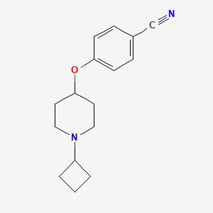 molecular formula C16H20N2O B3036657 4-(1-Cyclobutyl piperidin-4-yloxy)benzonitrile CAS No. 397275-27-3