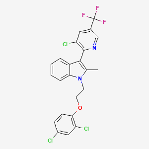 3-[3-chloro-5-(trifluoromethyl)-2-pyridinyl]-1-[2-(2,4-dichlorophenoxy)ethyl]-2-methyl-1H-indole