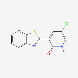 molecular formula C12H7ClN2OS B3036672 3-(1,3-benzothiazol-2-yl)-5-chloro-2(1H)-pyridinone CAS No. 400074-15-9