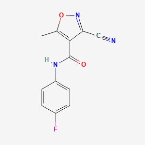 3-cyano-N-(4-fluorophenyl)-5-methyl-4-isoxazolecarboxamide