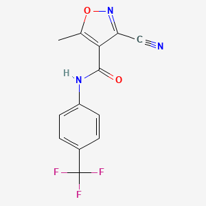 3-cyano-5-methyl-N-[4-(trifluoromethyl)phenyl]-4-isoxazolecarboxamide