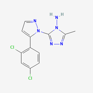 3-[5-(2,4-dichlorophenyl)-1H-pyrazol-1-yl]-5-methyl-4H-1,2,4-triazol-4-amine