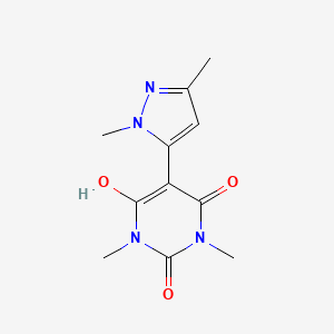 5-(1,3-dimethyl-1H-pyrazol-5-yl)-6-hydroxy-1,3-dimethyl-2,4(1H,3H)-pyrimidinedione